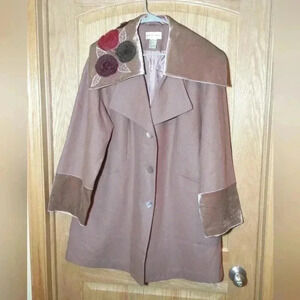 Vintage Newport News Dusty Rose Wool Swing Coat size M
